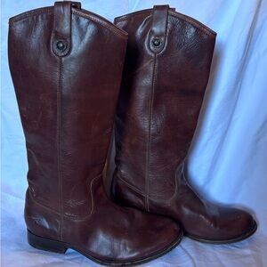 Frye Melissa Button Tall Leather Riding Boot